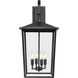 Fetterton 4 Light 27.82 inch Powder Coated Black Outdoor Wall Sconce